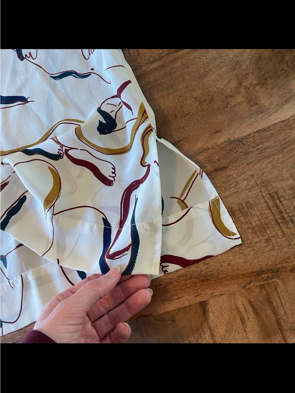 WHiT Silk ADA Tee Medium Abstract Art Boxy Minimalist Art to Wear - Picture 5 of 7